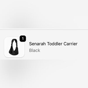 Senarah Black Toddler Carrier